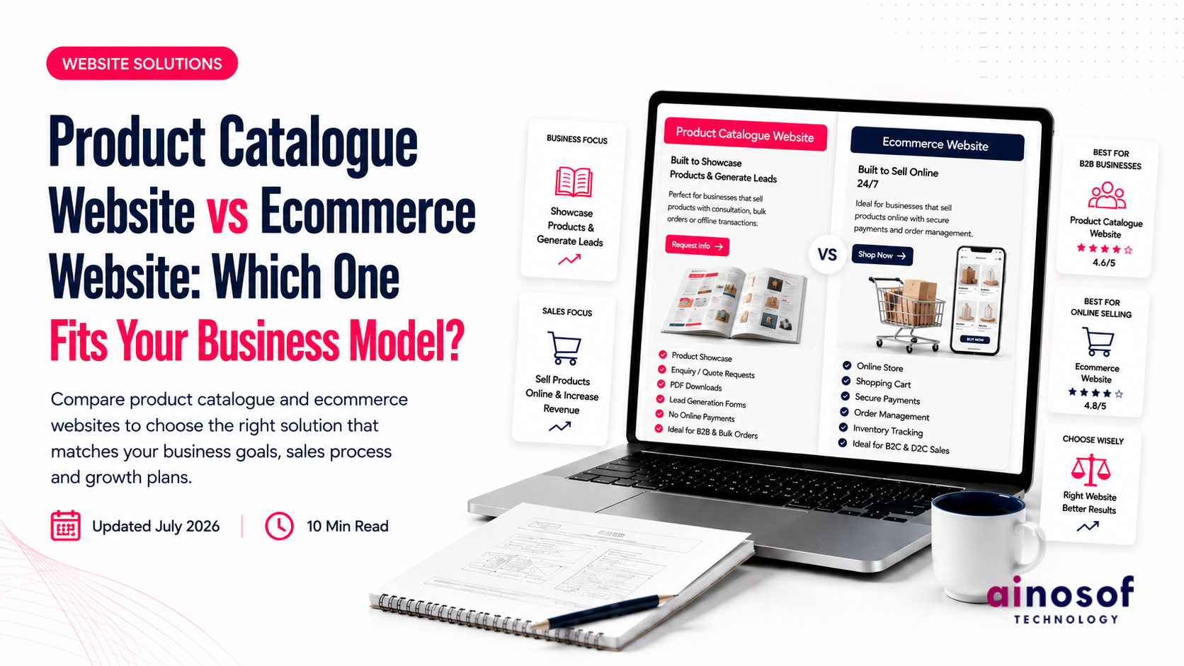 Product Catalogue vs Ecommerce Website: Which Is Right for Your Business? | Ainosof