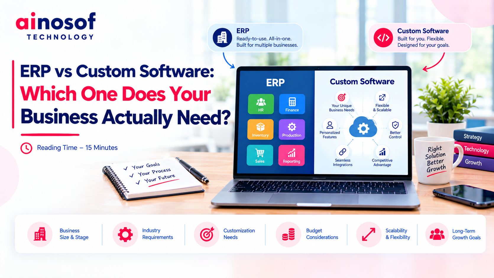 ERP vs custom software for business needs.