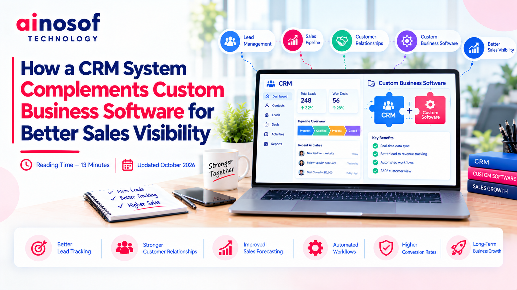How a CRM System Complements Custom Business Software for Better Sales Visibility