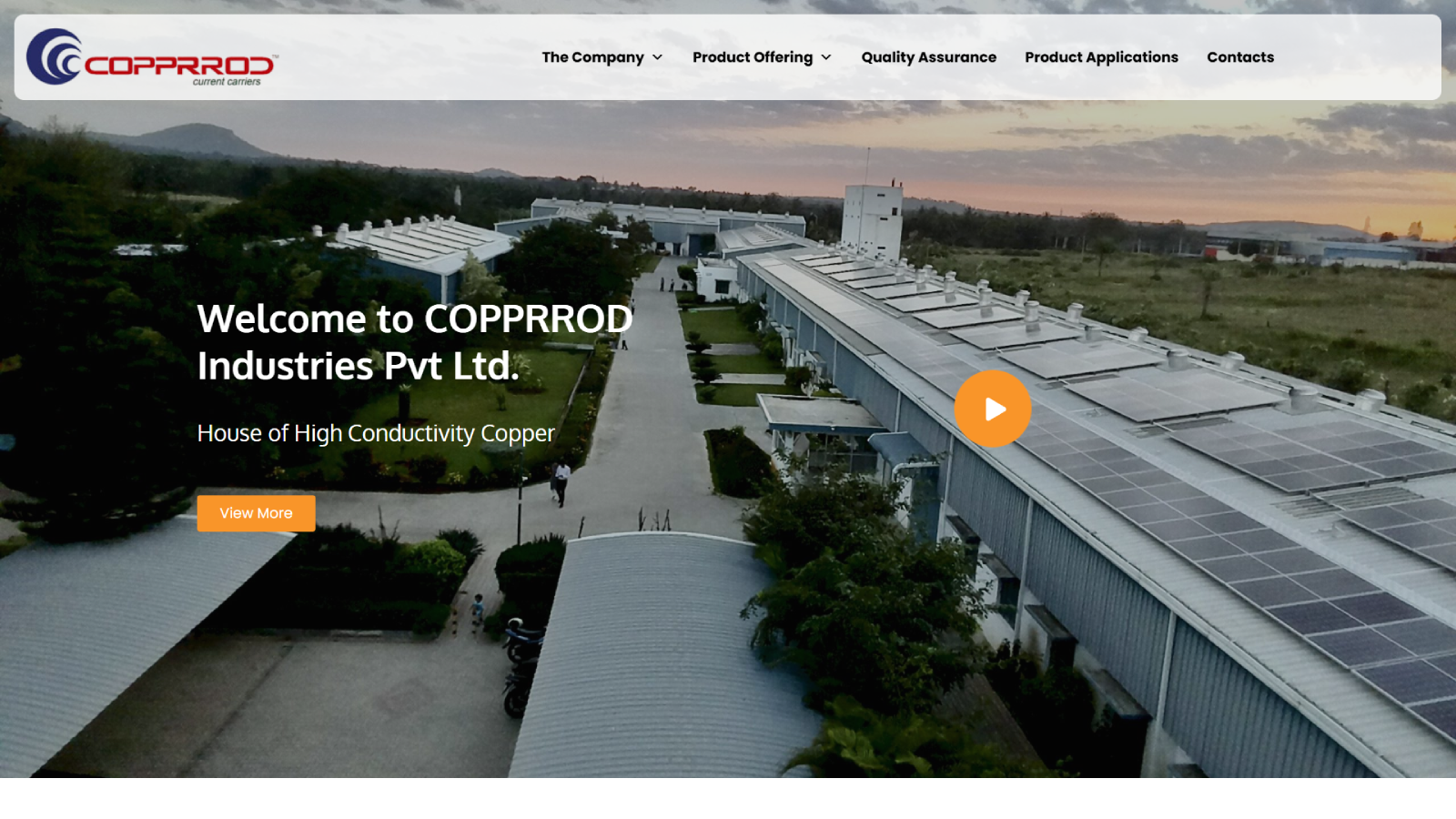 COPPRROD - Industrial Website Redesign | Ainosof Technology