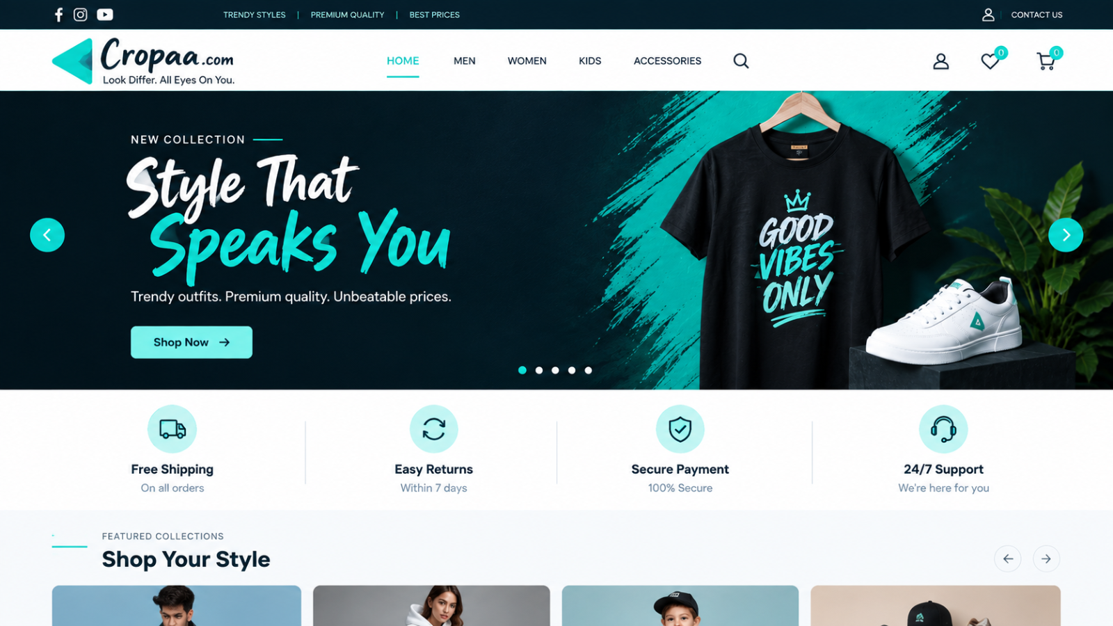 Cropaa - Ecommerce Website Management  | Ainosof Technology
