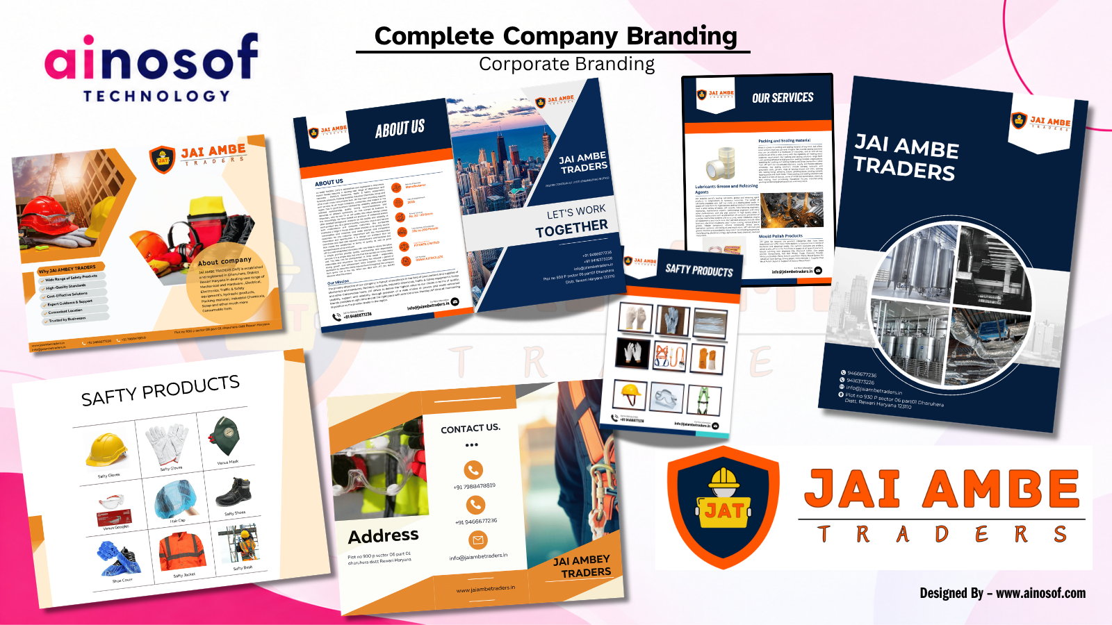 Jai Ambay Traders - Logo & Company Profile Designing | Ainosof Technology