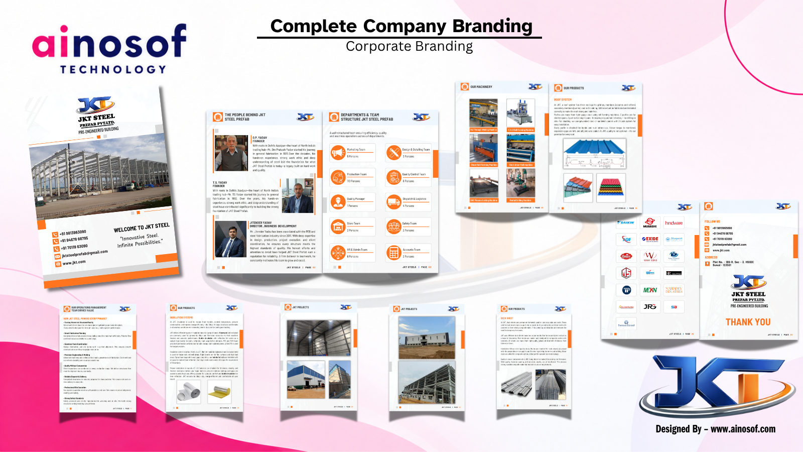 JKT Steel - Logo & Company Profile Designing | Ainosof Technology