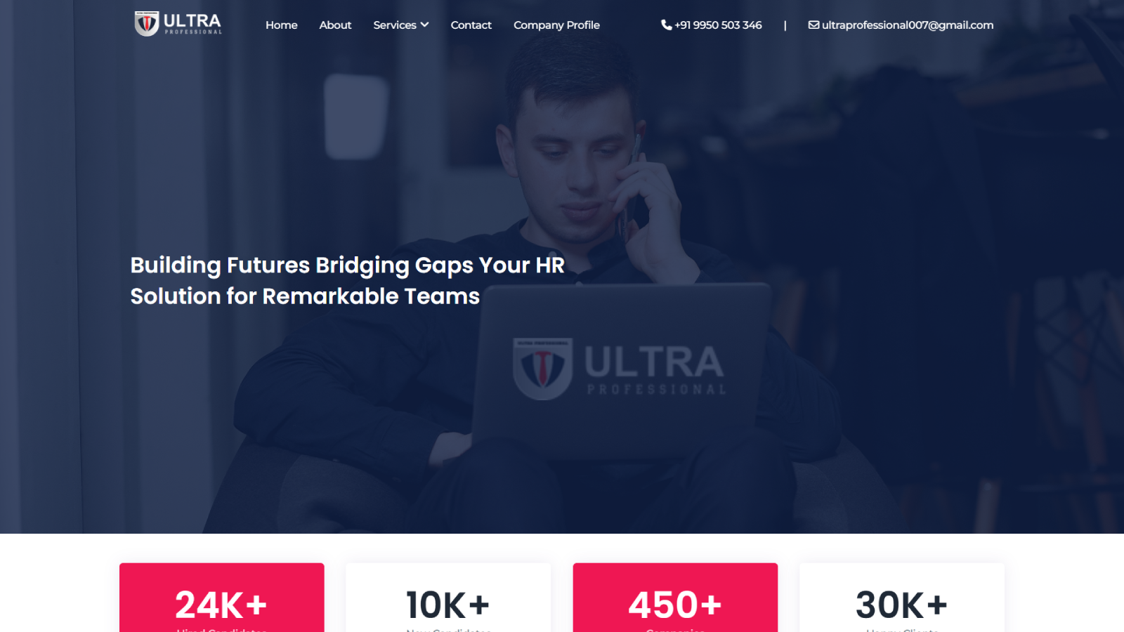 Ultra Professional
 - Recruitment Website Development | Ainosof Technology