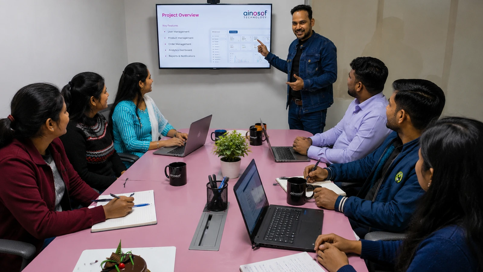 Industrial website development project discussion with software development experts in Bhiwadi