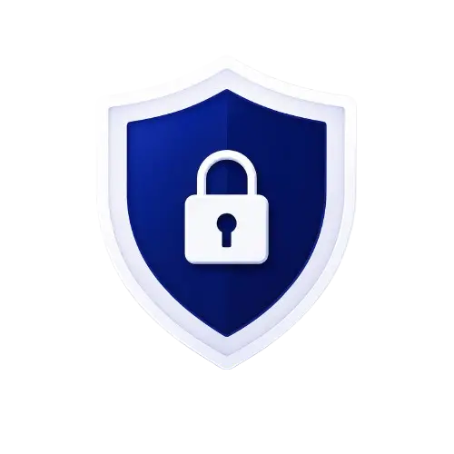 Shield icon representing Ainosof Technology's commitment to data security, privacy and client trust